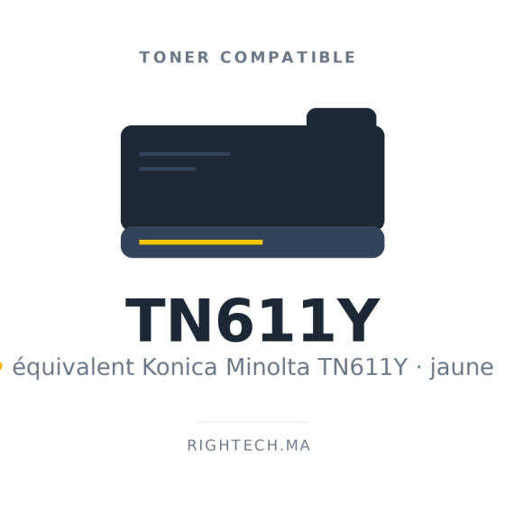 Toner compatible Konica Minolta TN611Y jaune