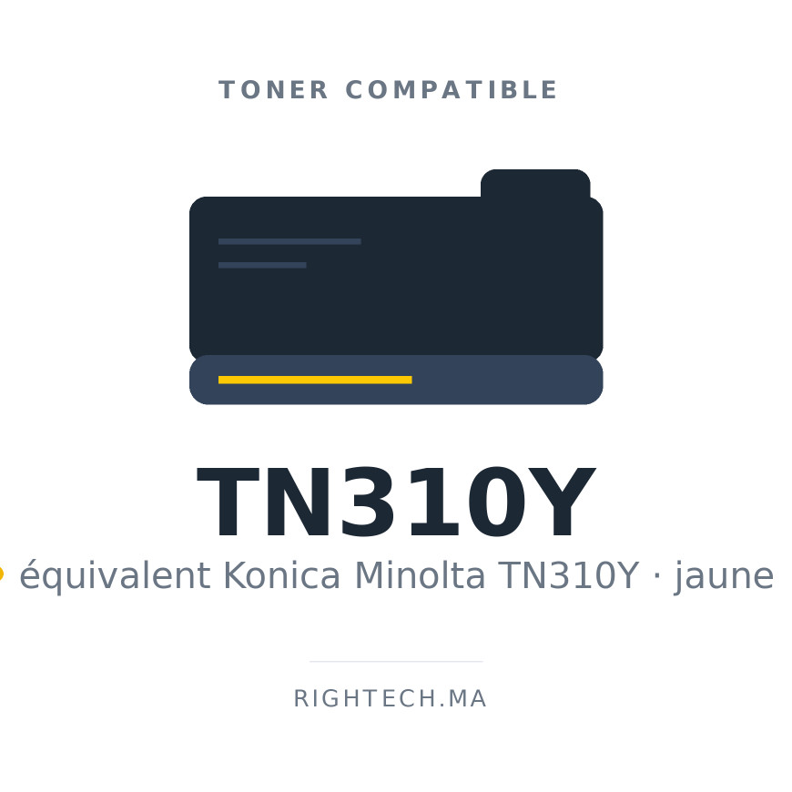 Toner compatible Konica Minolta TN310Y jaune