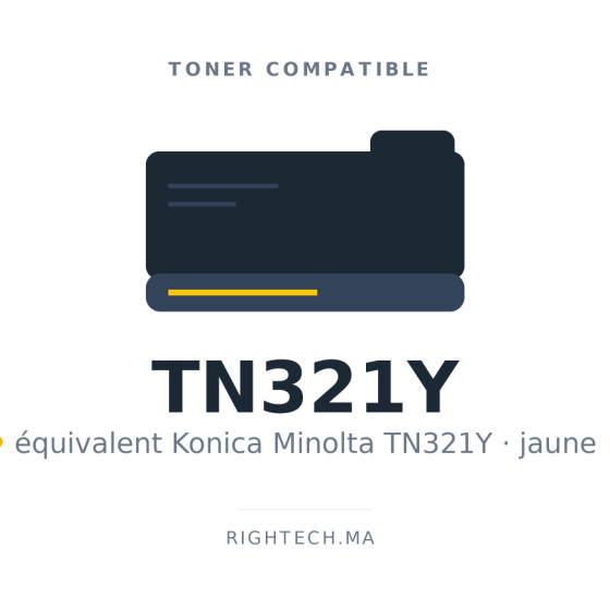 Toner compatible Konica Minolta TN321Y jaune