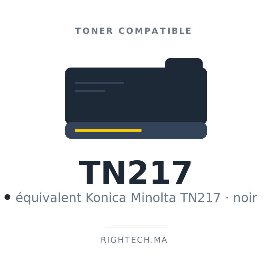 Toner compatible Konica Minolta TN217 noir