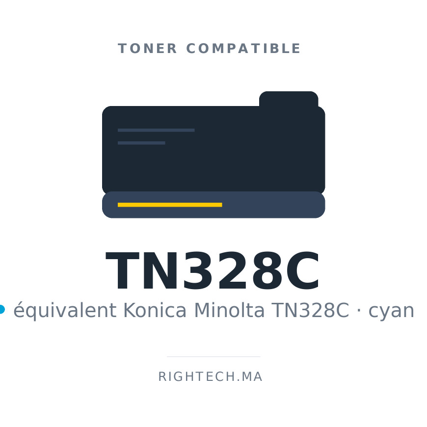 Toner compatible Konica Minolta TN328C cyan