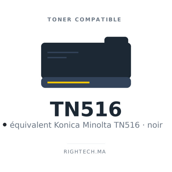 Toner compatible Konica Minolta TN516 noir