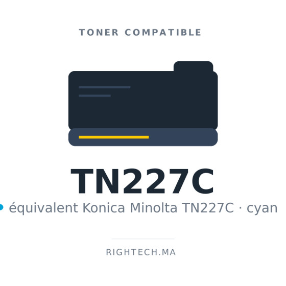 Toner compatible Konica Minolta TN227C cyan