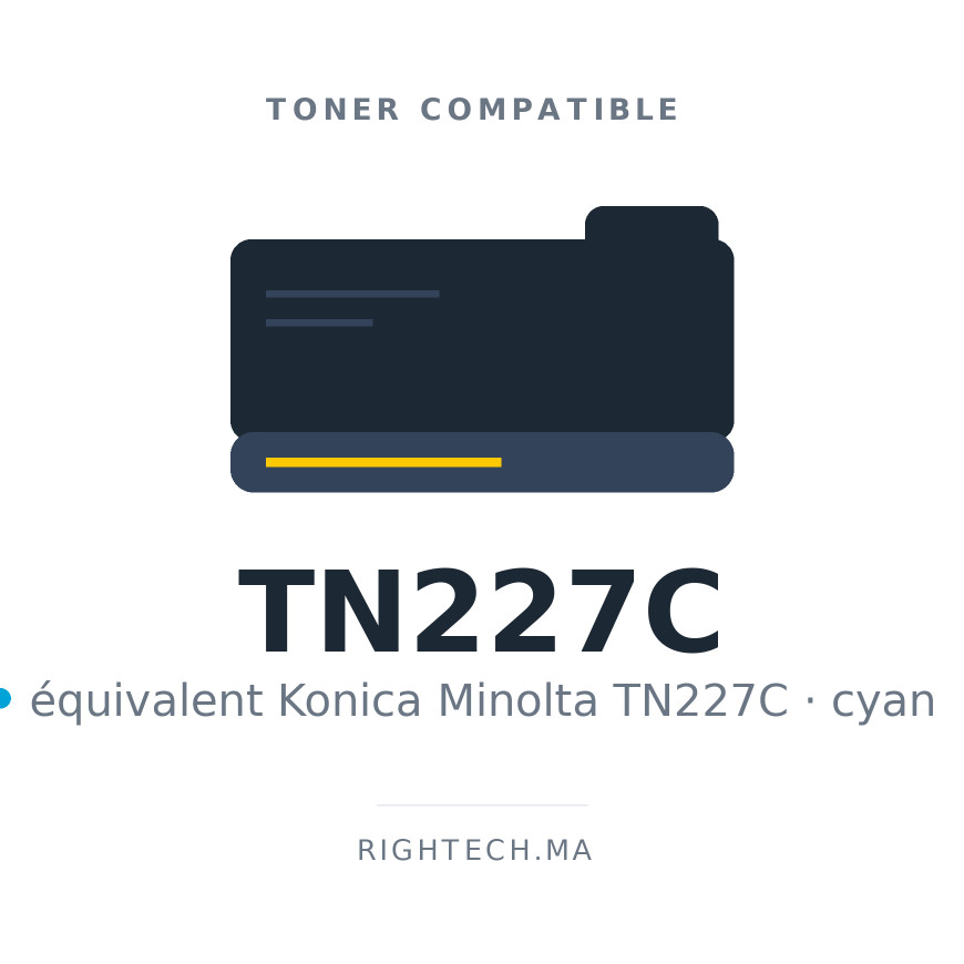 Toner compatible Konica Minolta TN227C cyan