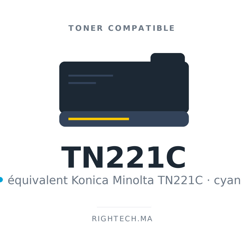 Toner compatible Konica Minolta TN221C cyan
