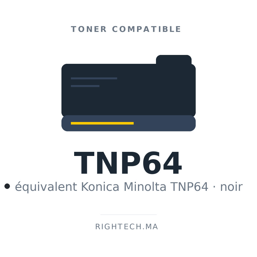 Toner compatible Konica Minolta TNP64 noir