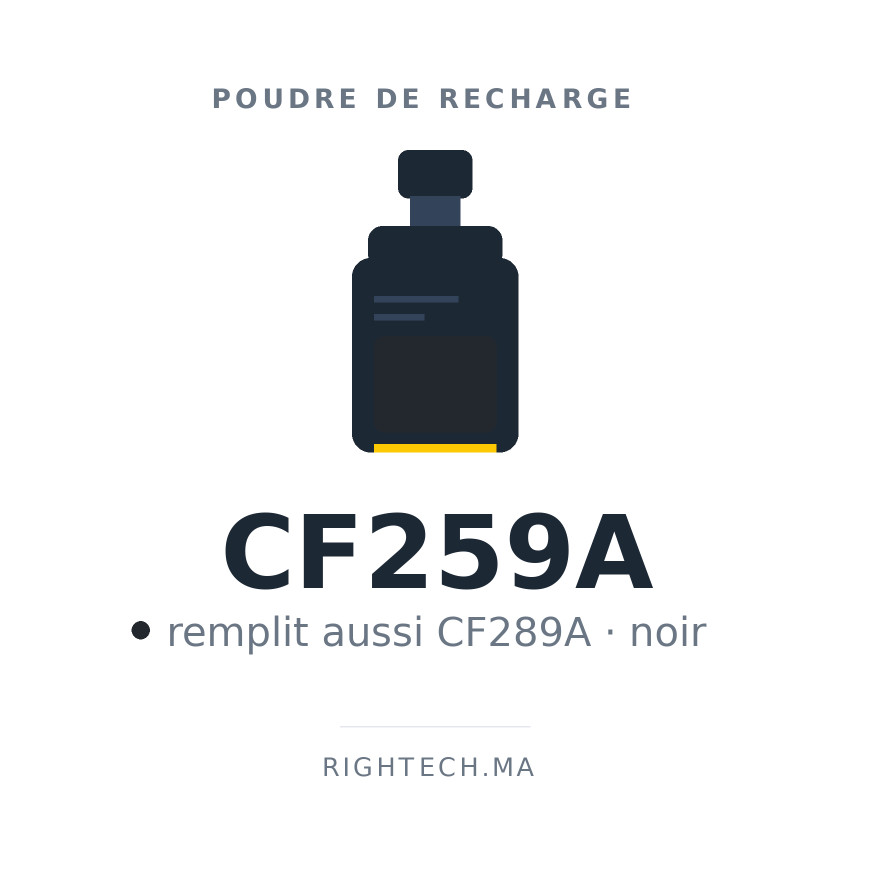 Poudre de recharge toner compatible HP CF259A / CF289A — 1 kg
