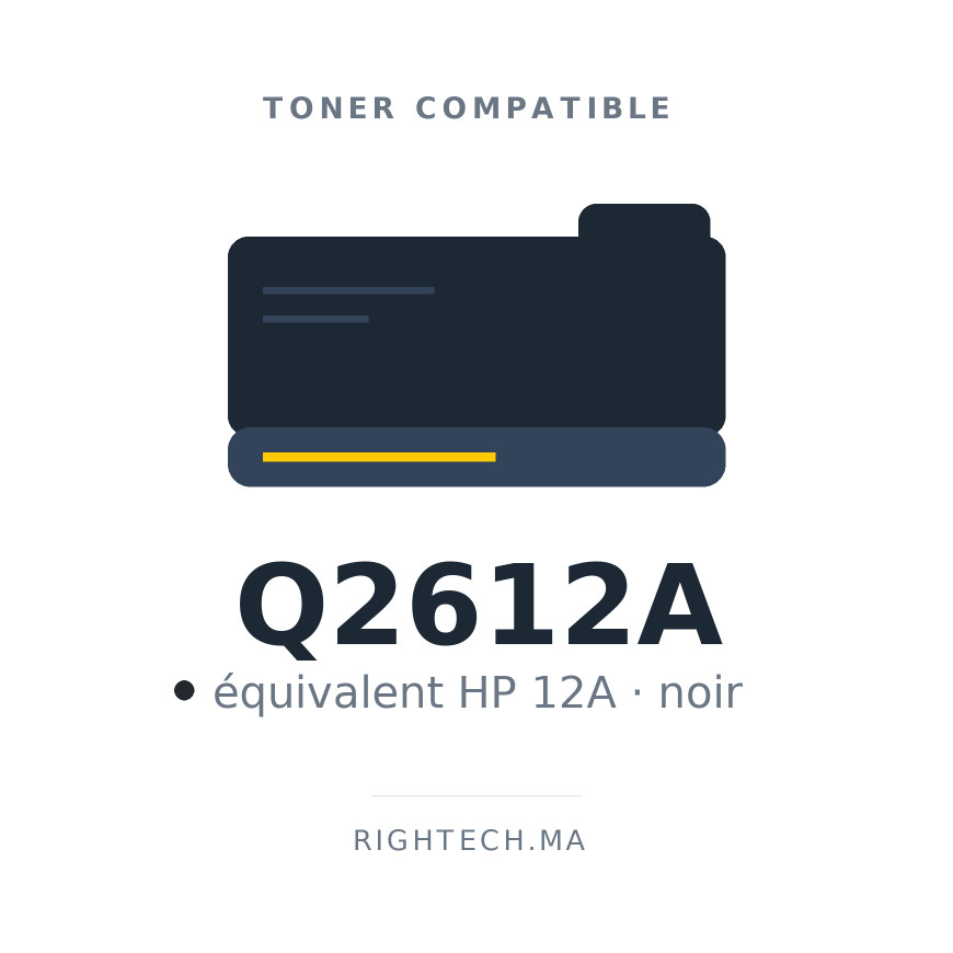 Toner compatible HP 12A Noir (Q2612A)