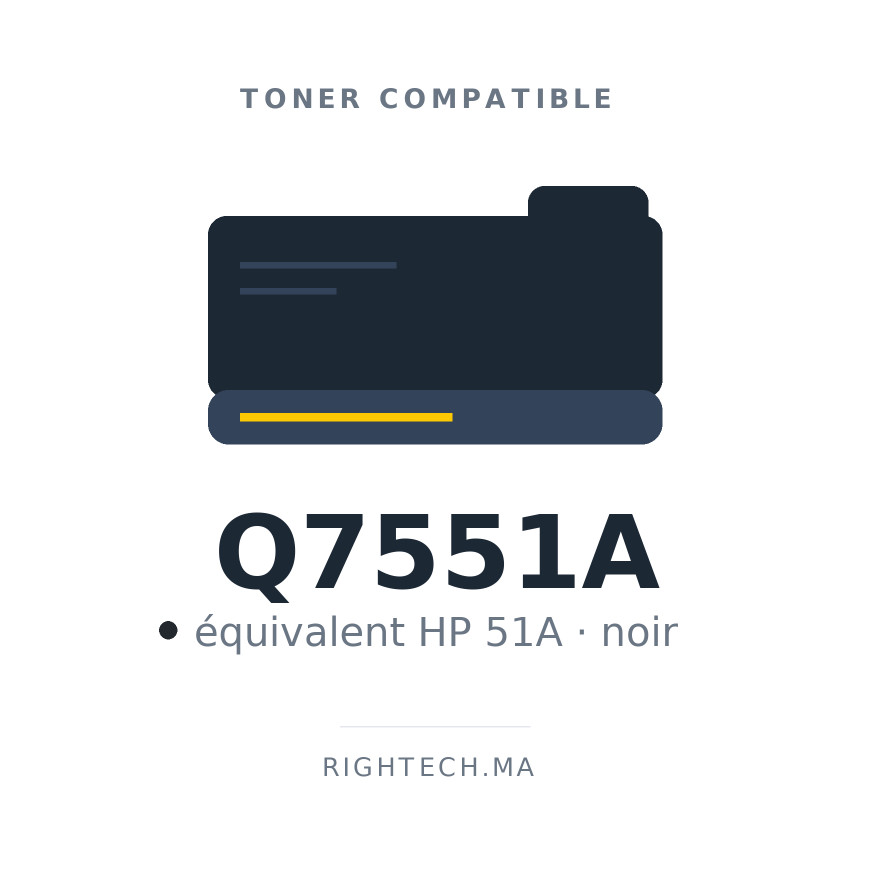Toner compatible HP 51A noir (Q7551A)