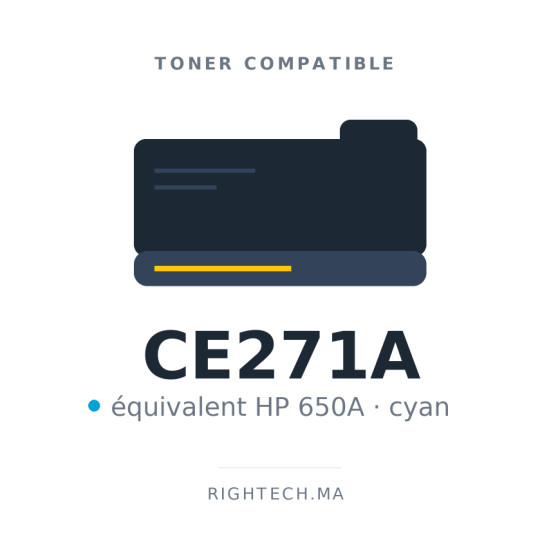 Toner compatible HP 650A cyan (CE271A)