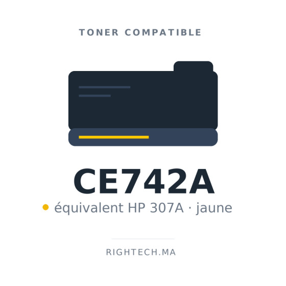 Toner compatible HP 307A jaune (CE742A)