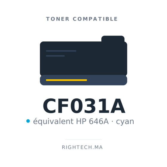 Toner compatible HP 646A cyan (CF031A)