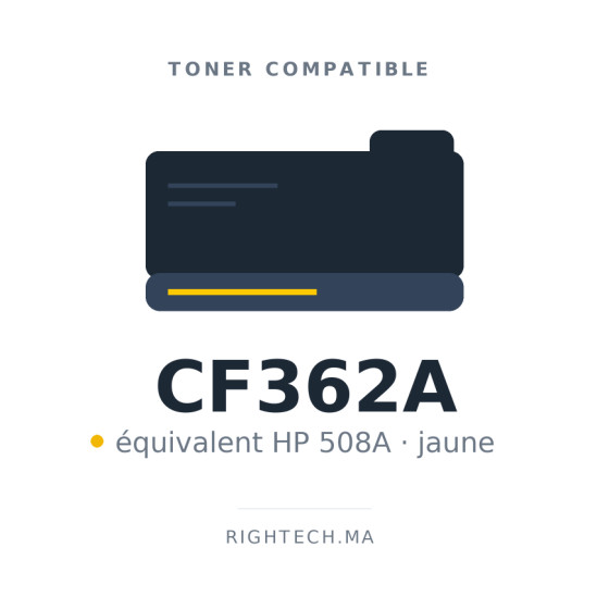 Toner compatible HP 508A jaune (CF362A)