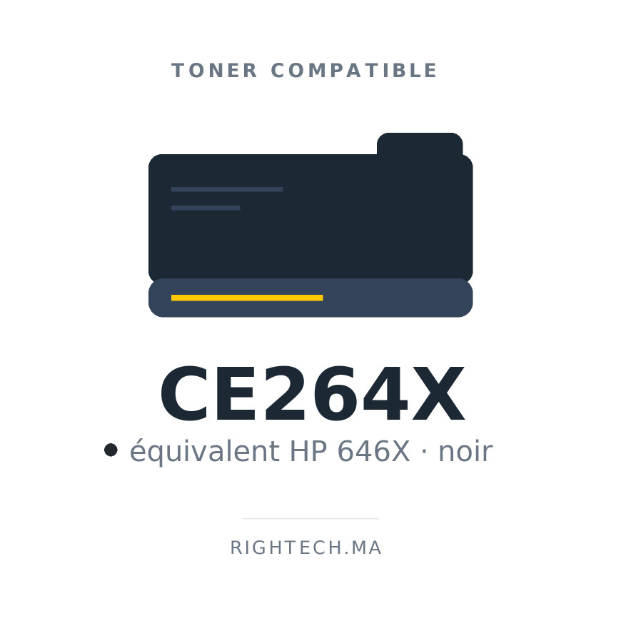 Toner compatible HP 646X noir (CE264X)