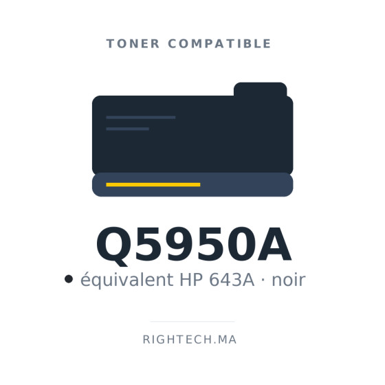 Toner compatible HP 643A noir (Q5950A)