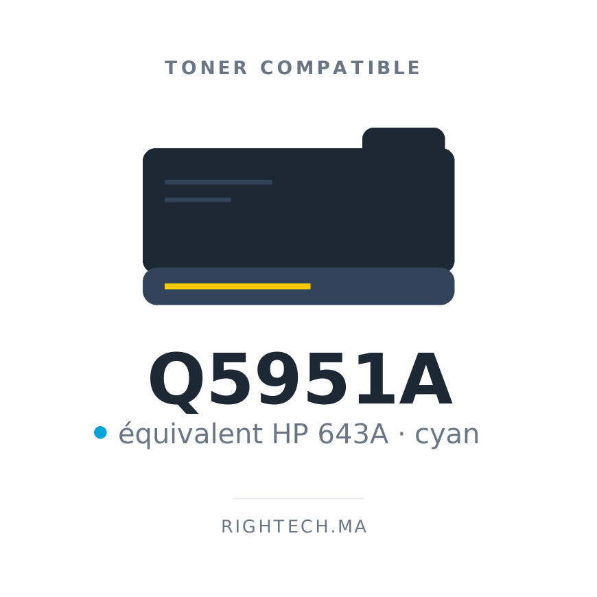 Toner compatible HP 643A cyan (Q5951A)