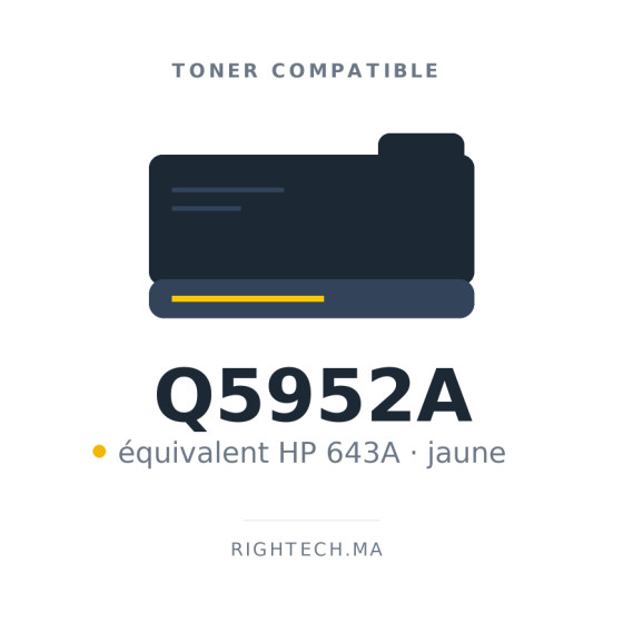 Toner compatible HP 643A jaune (Q5952A)