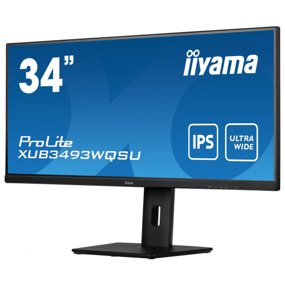 Écran plat de PC Iiyama prolite XUB3493WQSU-B5 86,4 CM (34") 3440 X 1440 pixels ultrawide quad HD LED noir (XUB3493WQSU-B5)