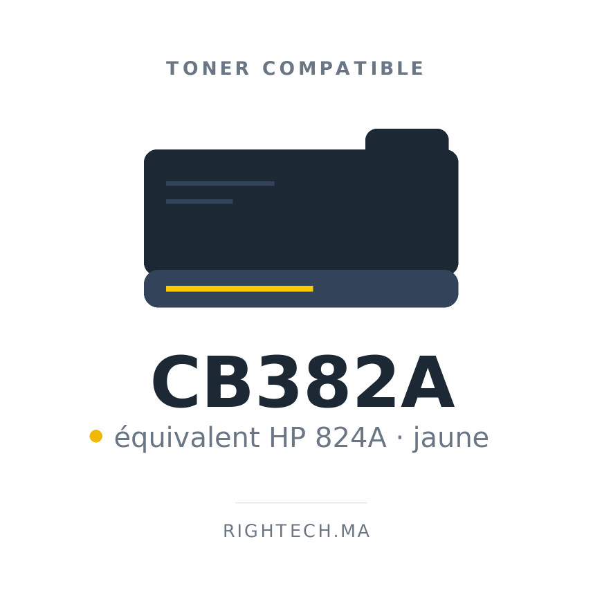 Toner compatible HP 824A jaune (CB382A)