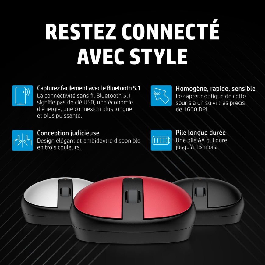 Souris sans fil Bluetooth HP 240 (43N05AA)