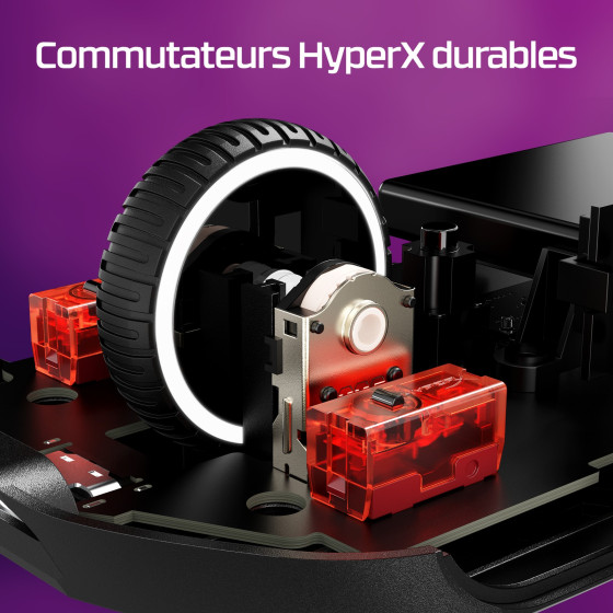 Souris de jeu sans fil Bluetooth HyperX Pulsefire Haste 2 (6N0B0AA)