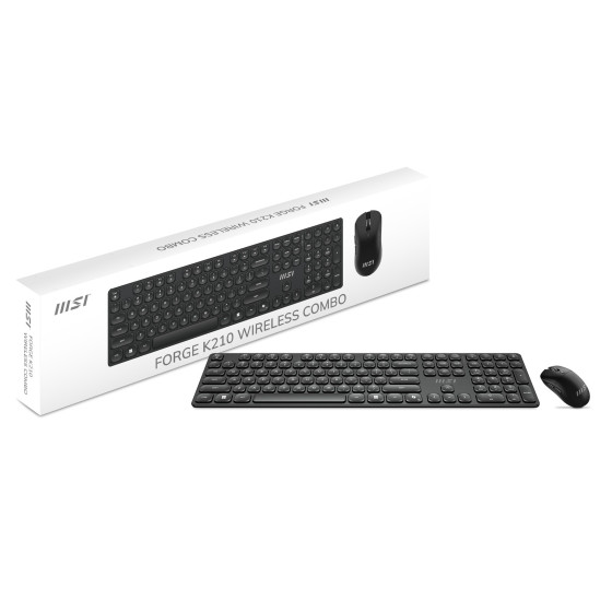 Ensemble clavier et souris sans fil MSI FORGE K210 - Qwerty (S11-43US221-Y92)