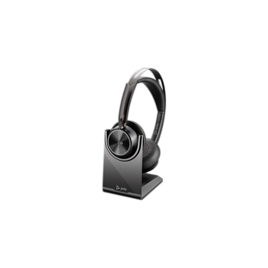 Poly Voyager Focus 2 MSTeams Certified USB-C-C Headset +USB-C/A Adapter +Charging Stand (9T9J6AA-AC3)