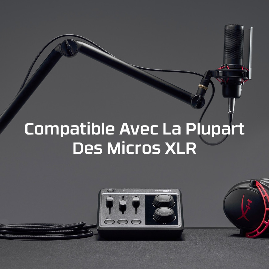 Mélangeur Audio HyperX Audio Mixer pour Streaming et Création (73C12AA)