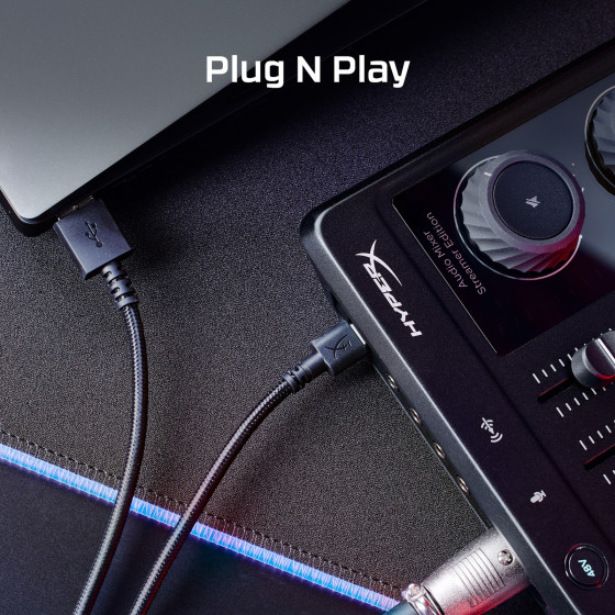 Mélangeur Audio HyperX Audio Mixer pour Streaming et Création (73C12AA)