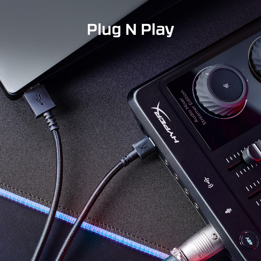 Mélangeur Audio HyperX Audio Mixer pour Streaming et Création (73C12AA)