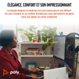 Micro-casque Poly Blackwire 3320 stéréo USB-C certifié Microsoft Teams + adaptateur USB-C/A (8X220AA)