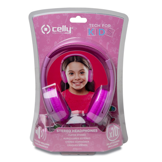 Casque Celly Casque pour enfants - Rose (KIDSBEATPK)