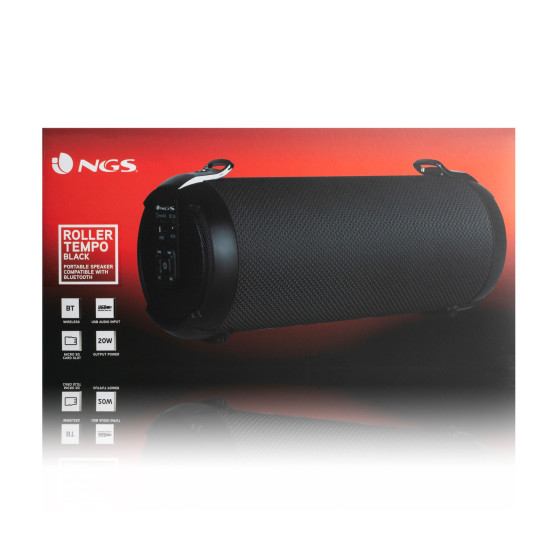 Enceinte Ngs Bluetooth portable Roller Tempo noire (ROLLERTEMPOBLACK)