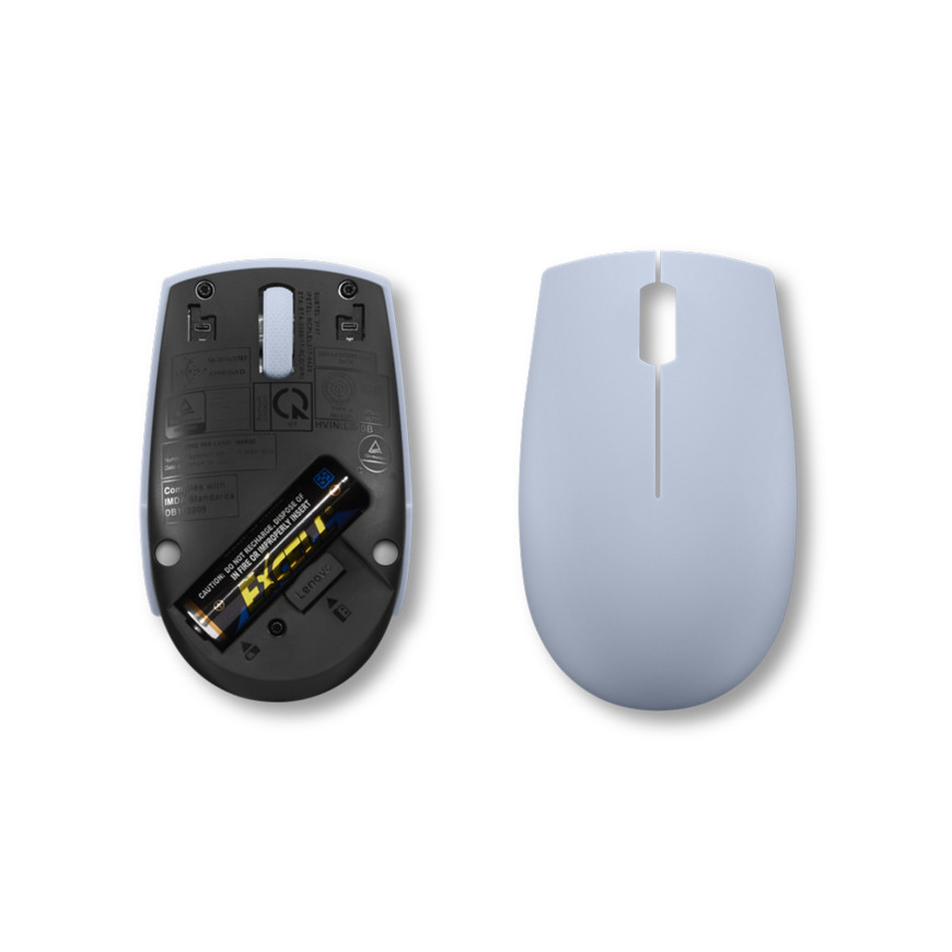 Souris Lenovo compacte sans fil 300 - Frost Blue, avec batterie (GY51L15679)