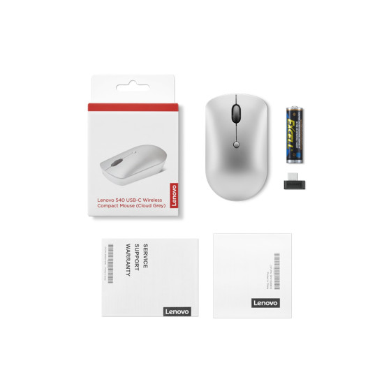 Souris Lenovo sans fil 540 USB-C Cloud Grey (GY51D20869)