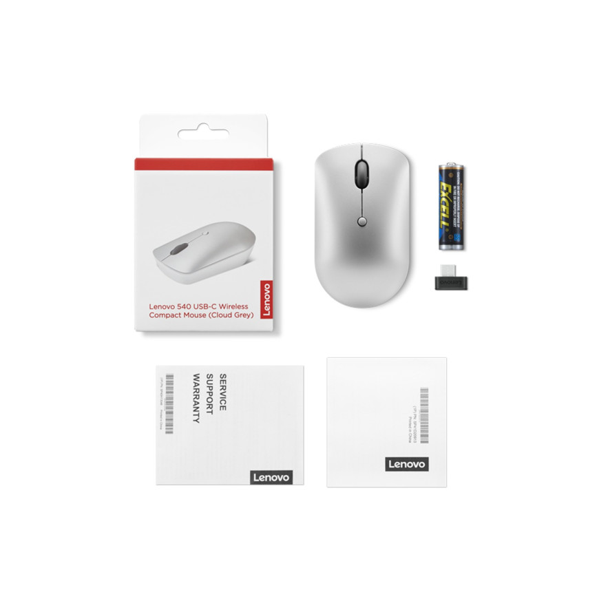 Souris Lenovo sans fil 540 USB-C Cloud Grey (GY51D20869)