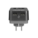 APC Essential SurgeArrest 1 Outlet 2 USB Ports Black 230V Germany