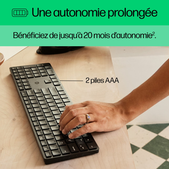 HP 450 blk programmable Wireless keyboard FR