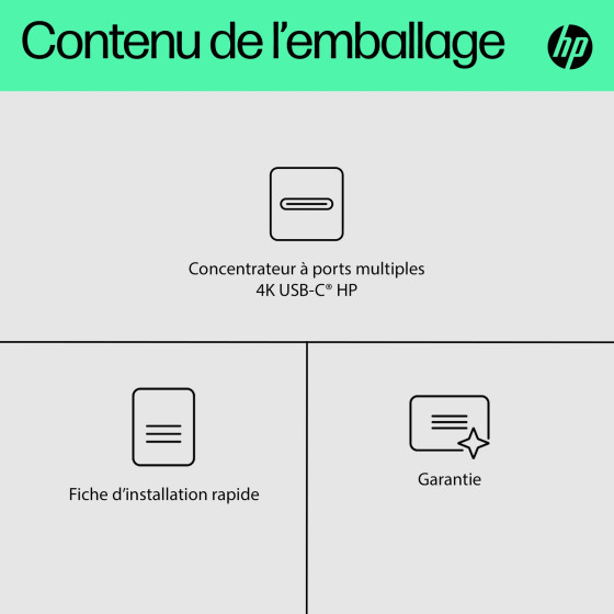HP 4K USB-C Multiport Hub EURO