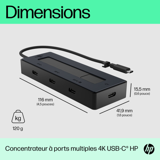 HP 4K USB-C Multiport Hub EURO