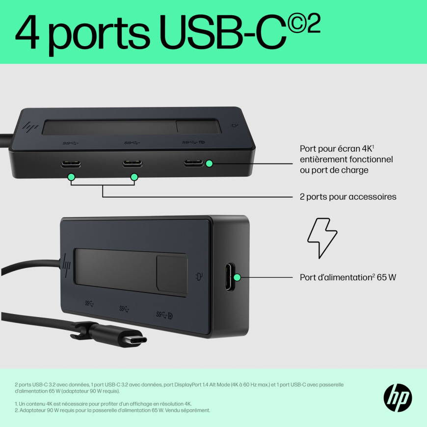 HP 4K USB-C Multiport Hub EURO