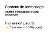 Bouteille d'encre compatible HP GT51/GT52 jaune (M0H56AE)