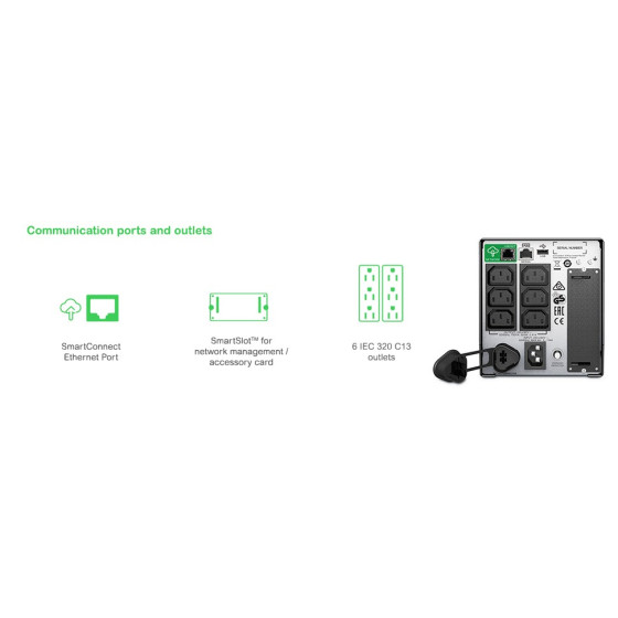 Onduleur line-interactive APC Smart-UPS smt 750VA 230V tour with smartconnect (SMT750IC)