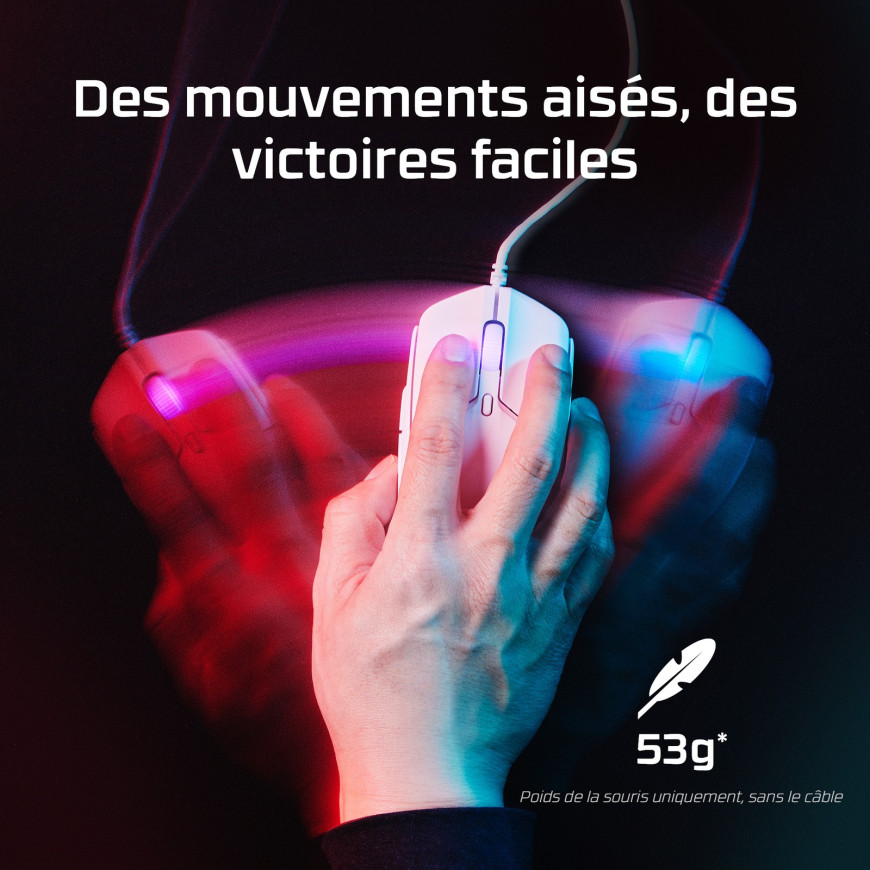 Souris de jeu filaire HyperX Pulsefire Haste 2 (6N0A7AA)
