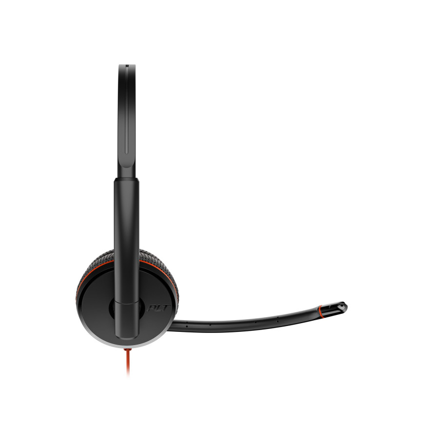 POLY Blackwire 3225 Stereo USB-C Headset +3.5mm Plug +USB-C/A Adapter (8X229AA)