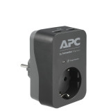 APC Essential SurgeArrest 1 Outlet 2 USB Ports Black 230V Germany