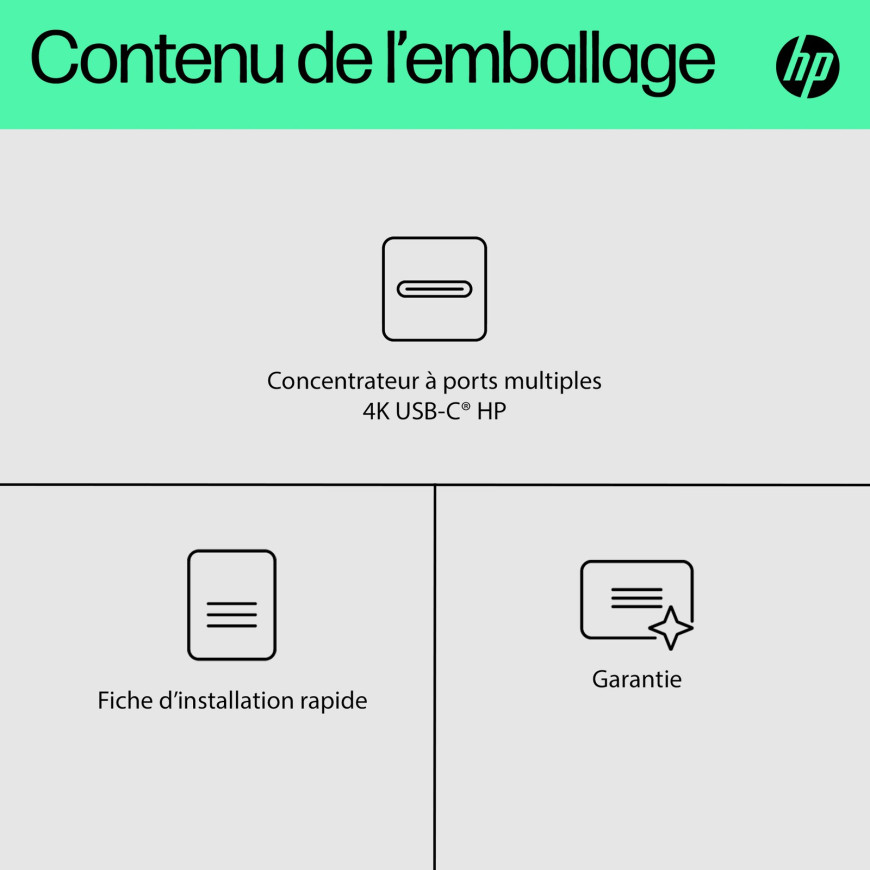 HP 4K USB-C Multiport Hub EURO