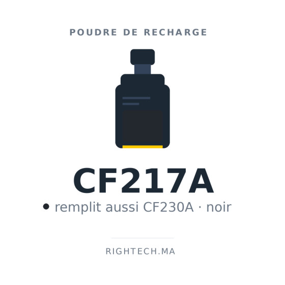 Poudre de recharge toner compatible HP CF217A / CF230A — 1 kg