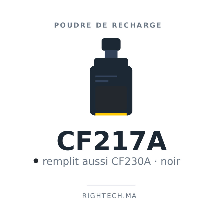 Poudre de recharge toner compatible HP CF217A / CF230A — 1 kg