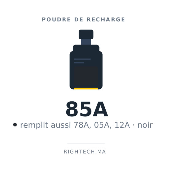 Poudre de recharge toner compatible HP 85A / 78A / 05A / 12A — 1 kg